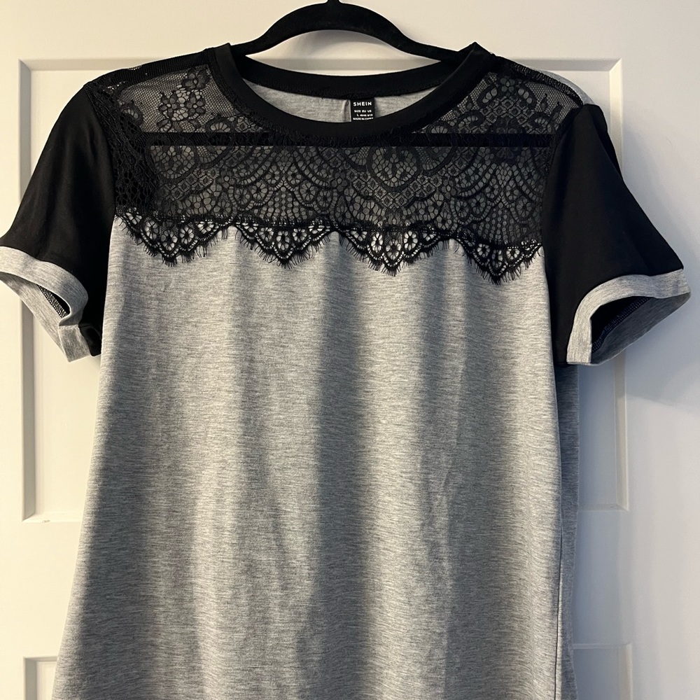 SHEIN lace T-shirt